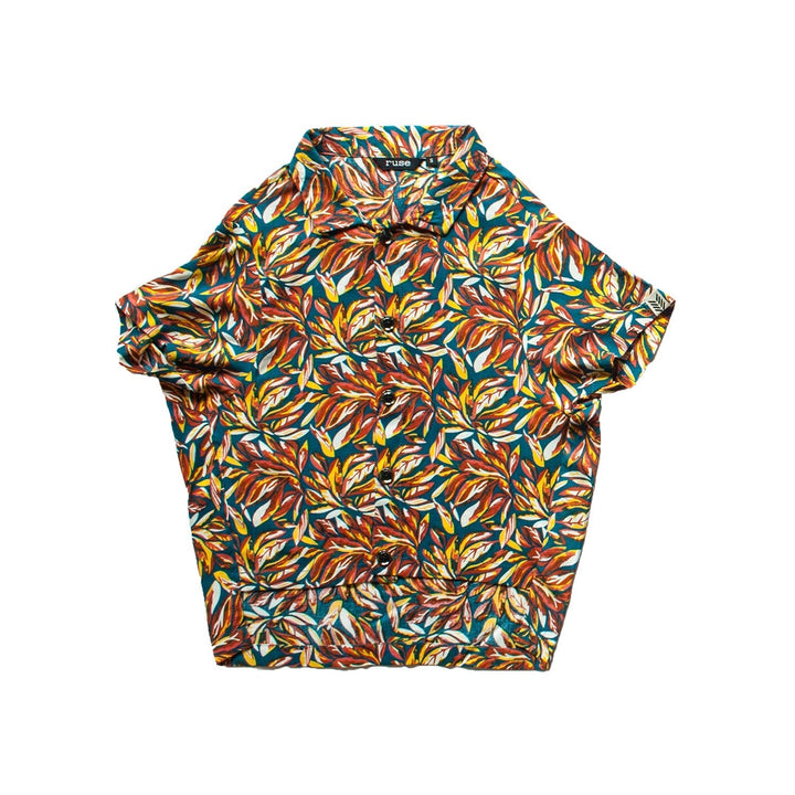 Autumn Jungle Printed Cat Shirt | SoftTech Fabric