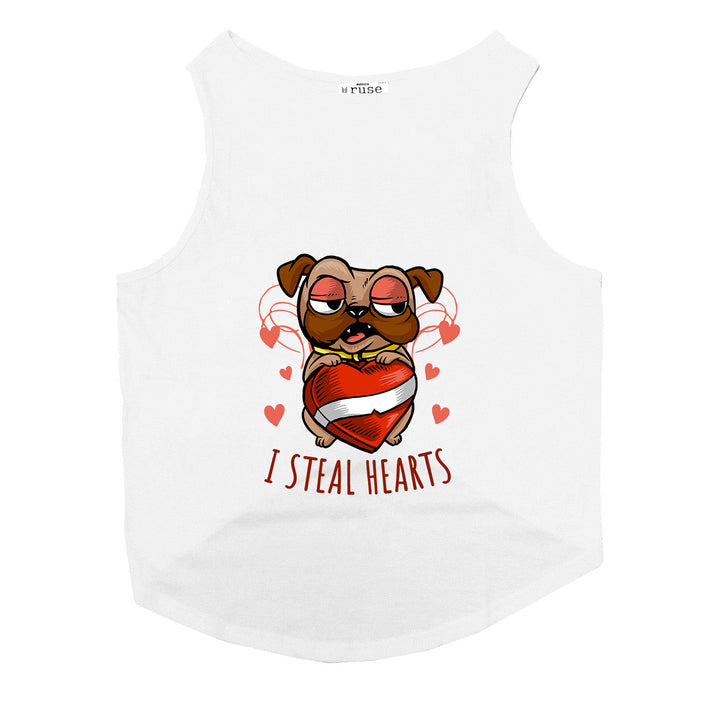 "I Steal Hearts" Printed Tank Dog Tee