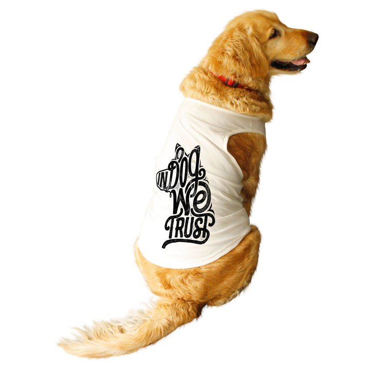 Ruse "In Dog We Trust" Printed Tank Dog Tee