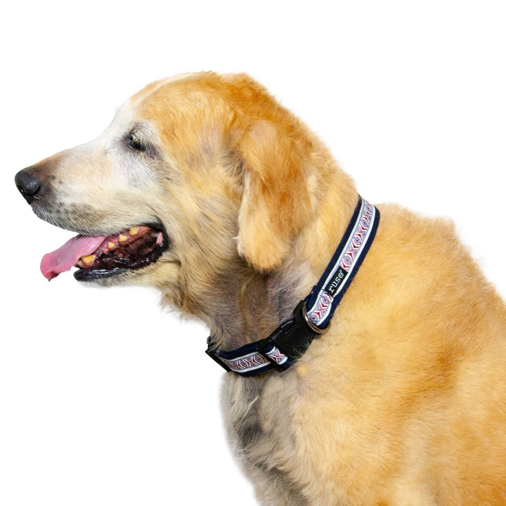 Aztec Weave Cotton Padded Dog Collar