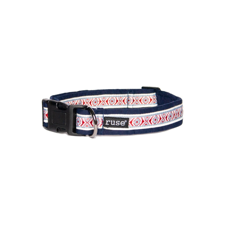 Aztec Weave Cotton Padded Dog Collar