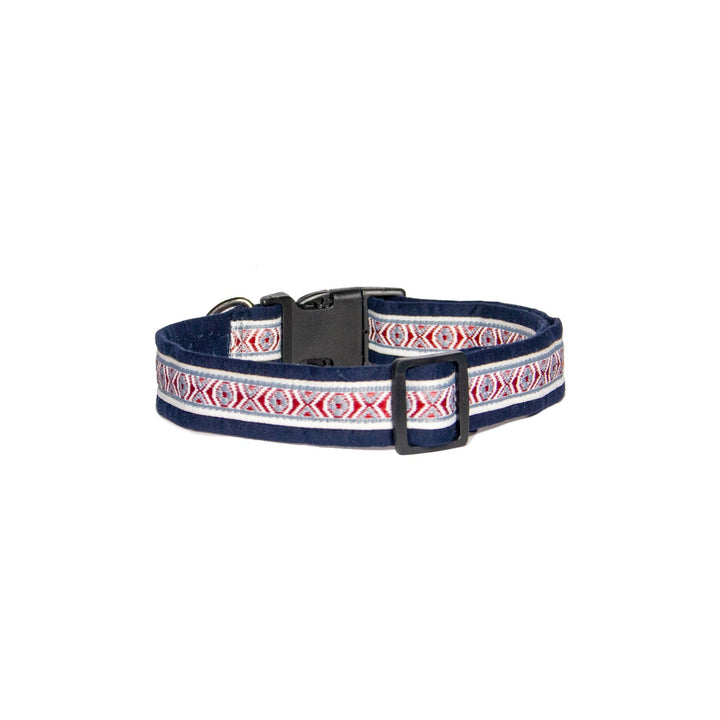 Aztec Weave Cotton Padded Dog Collar