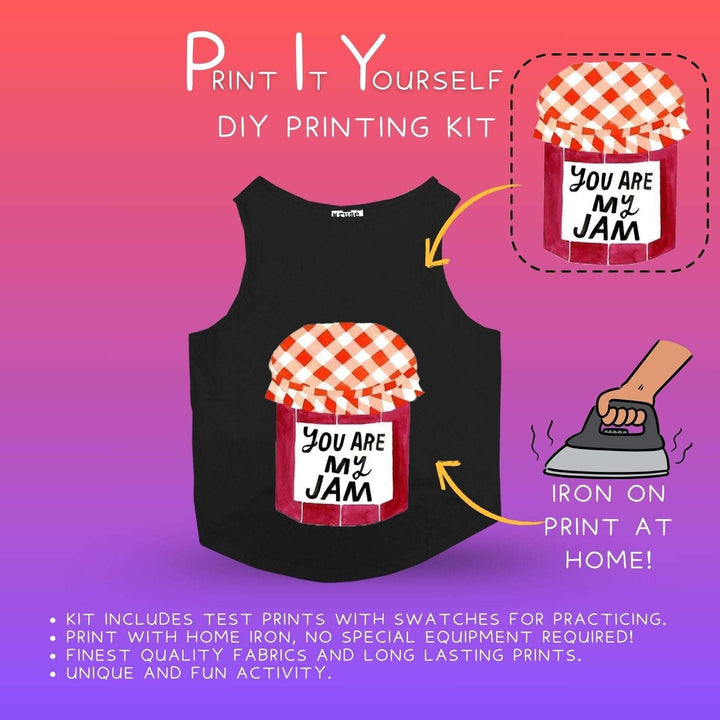 Ruse DIY Print-At-Home Dog T-Shirt (Black) – “You Are My Jam”