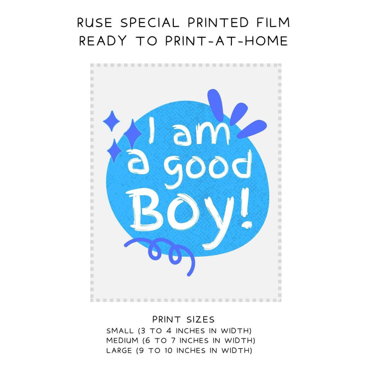 Ruse DIY Print-At-Home Dog T-Shirt (Navy) – “I Am A Good Boy”
