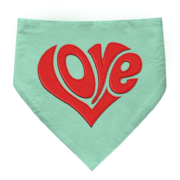 "Love Patch" Printed Cat Bandana with Anti Chafing Elastic