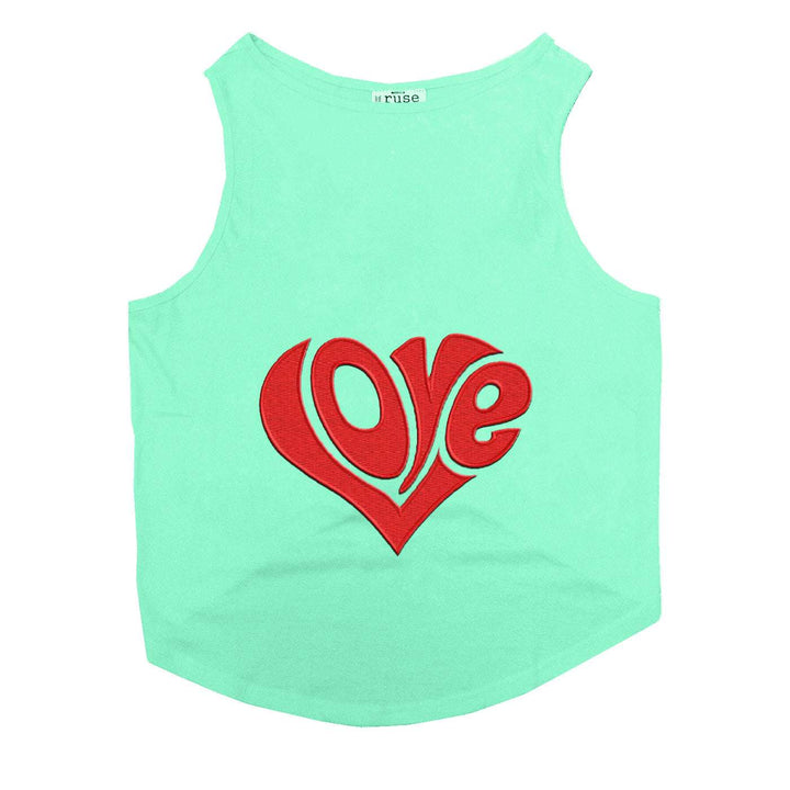 "Love Patch" Printed Tank Cat Tee
