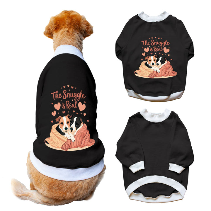Ruse 'Basics' "The 'Snuggle' is Real" Printed Crew Neck Full Sleeve Sweatshirt For Dogs