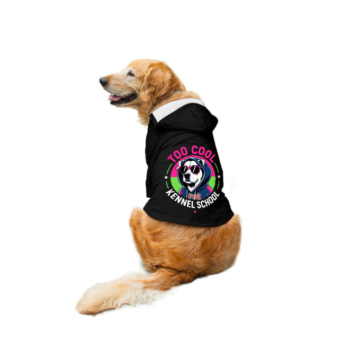 "Too Cool For Kennel School" Printed Dog Hoodie Jacket