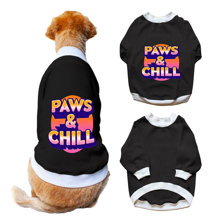 Ruse 'Basics' "Paws and Chill" Printed Crew Neck Full Sleeve Sweatshirt For Dogs