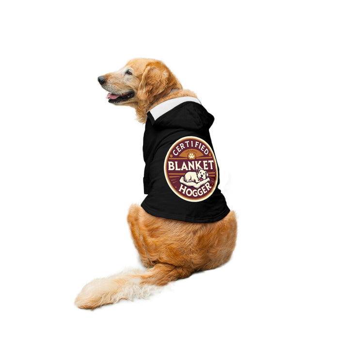 "Certified Blanket Hogger" Printed Dog Hoodie Jacket