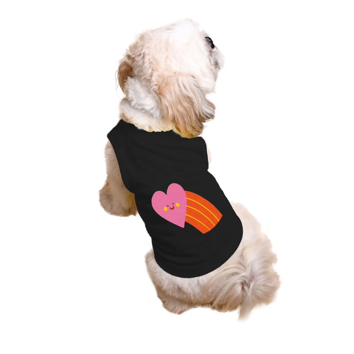 "Smiley Heartbow" Printed Tank Dog Tee
