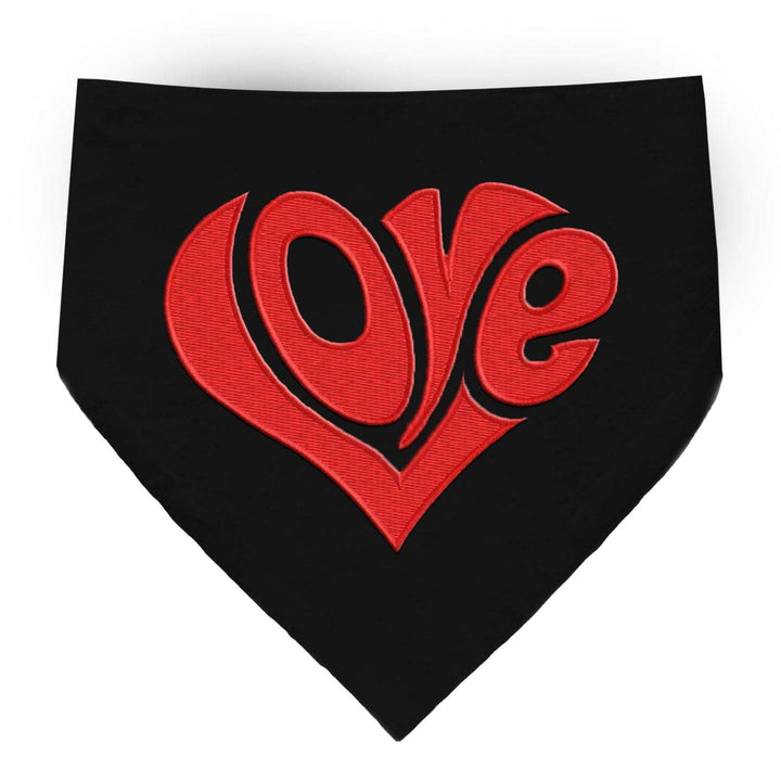 "Love Patch" Printed Cat Bandana with Anti Chafing Elastic