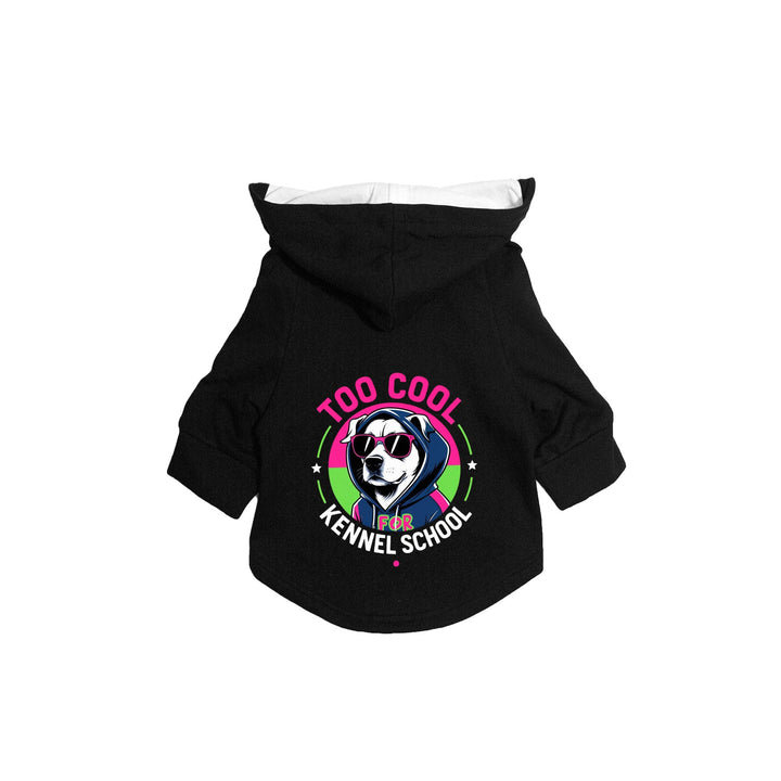 "Too Cool For Kennel School" Printed Dog Hoodie Jacket