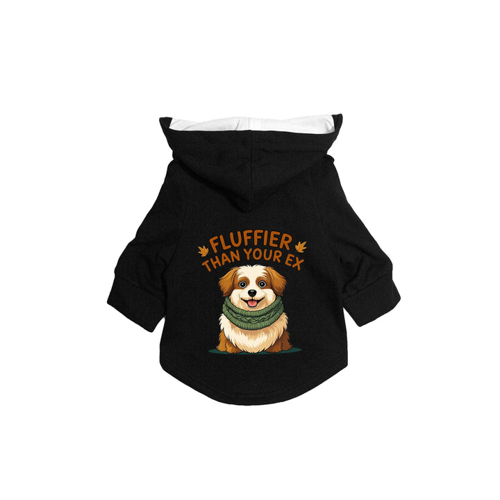"Fluffier Than Your Ex" Printed Dog Hoodie Jacket