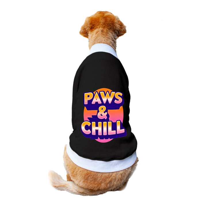 Ruse 'Basics' "Paws and Chill" Printed Crew Neck Full Sleeve Sweatshirt For Dogs