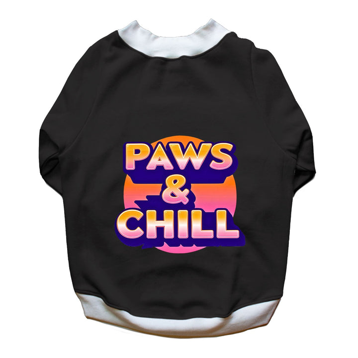 Ruse 'Basics' "Paws and Chill" Printed Crew Neck Full Sleeve Sweatshirt For Dogs