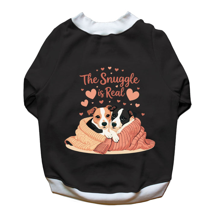Ruse 'Basics' "The 'Snuggle' is Real" Printed Crew Neck Full Sleeve Sweatshirt For Dogs