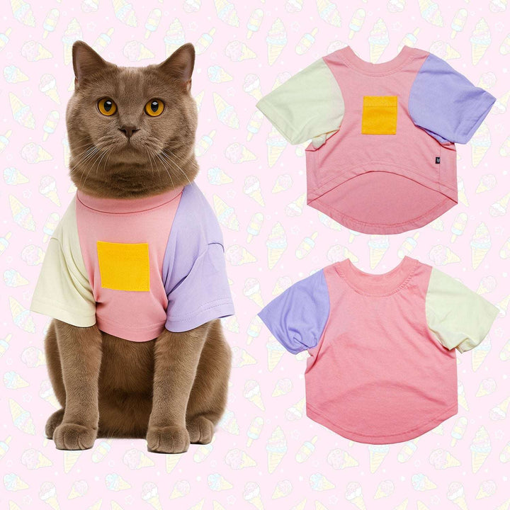 Candy Floss Treat Pocket Cat Tee