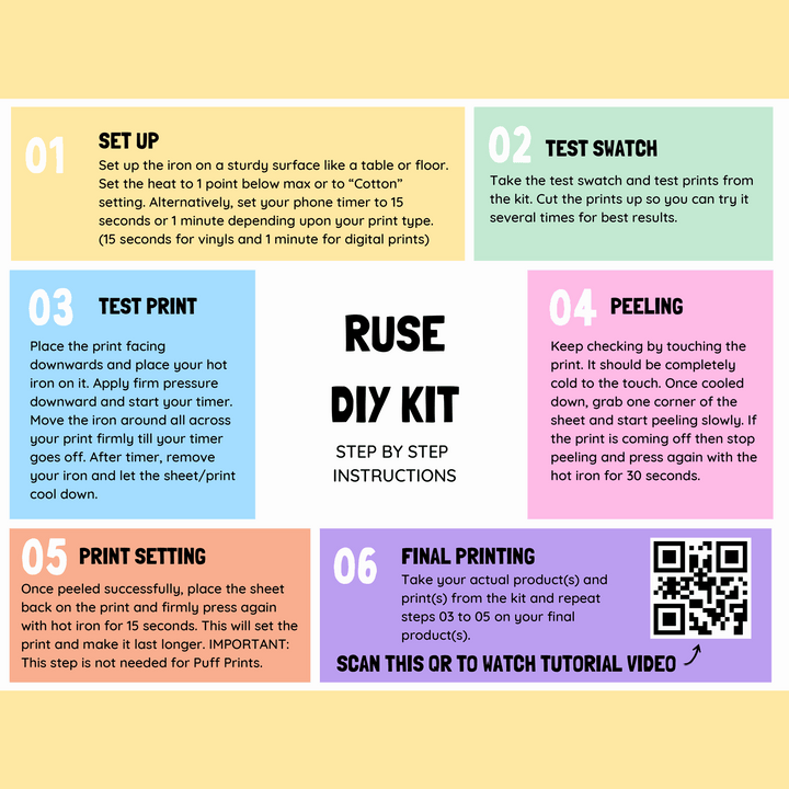 Ruse Customizable DIY Print-At-Home Cotton Dog Tee | Yellow