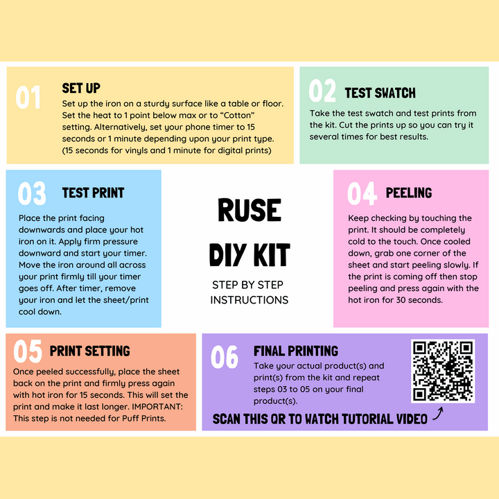 Ruse DIY Print-At-Home Unisex Black T-Shirt – “Let It Flow”