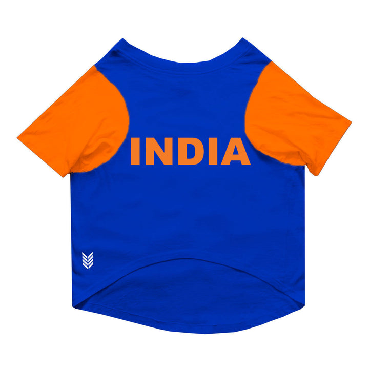 India Cricket 2025-26 Customizable Dog Sports Crew Neck Cricket T-shirt/Jersey Team India With Customizable Dog Name and Jersey Number
