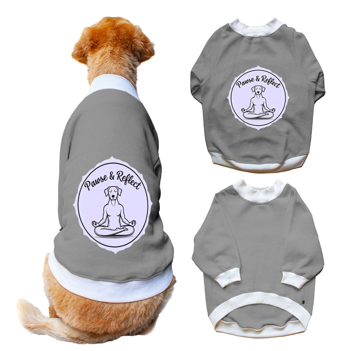 Ruse 'Basics' "Paws and Reflect" Printed Crew Neck Full Sleeve Sweatshirt For Dogs