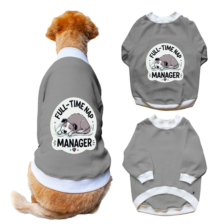 Ruse 'Basics' "Nap Manager" Printed Crew Neck Full Sleeve Sweatshirt For Dogs