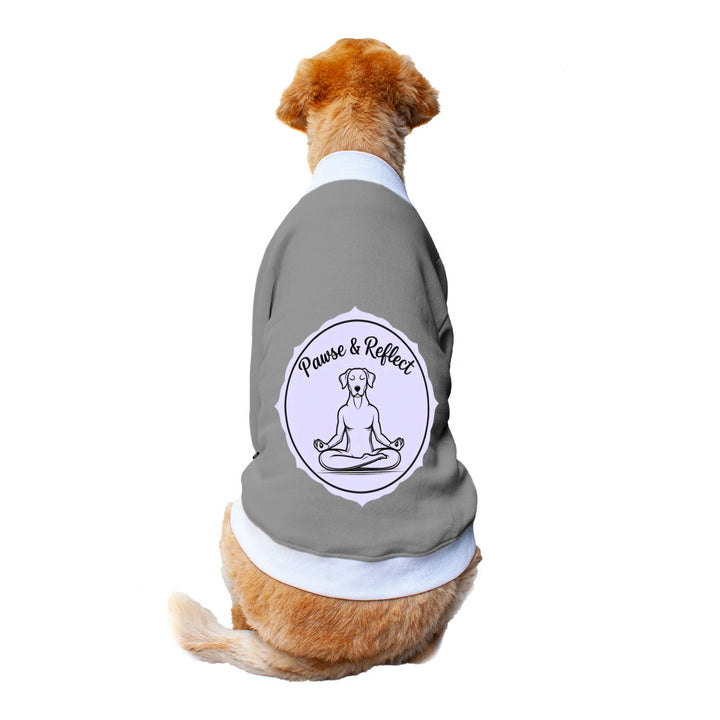 Ruse 'Basics' "Paws and Reflect" Printed Crew Neck Full Sleeve Sweatshirt For Dogs