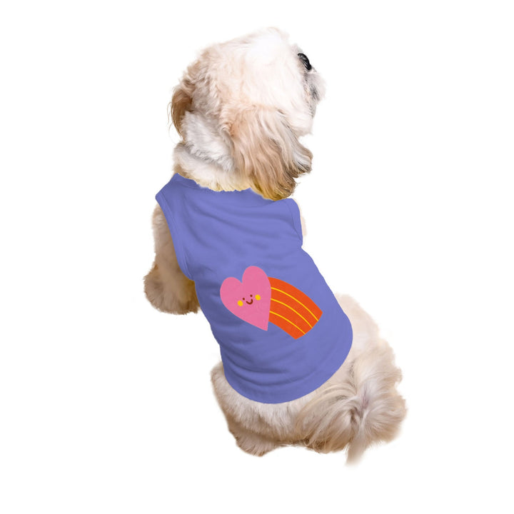 "Smiley Heartbow" Printed Tank Dog Tee