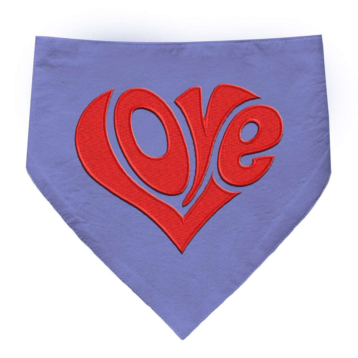 "Love Patch" Printed Cat Bandana with Anti Chafing Elastic