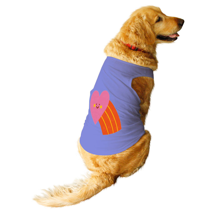 "Smiley Heartbow" Printed Tank Dog Tee