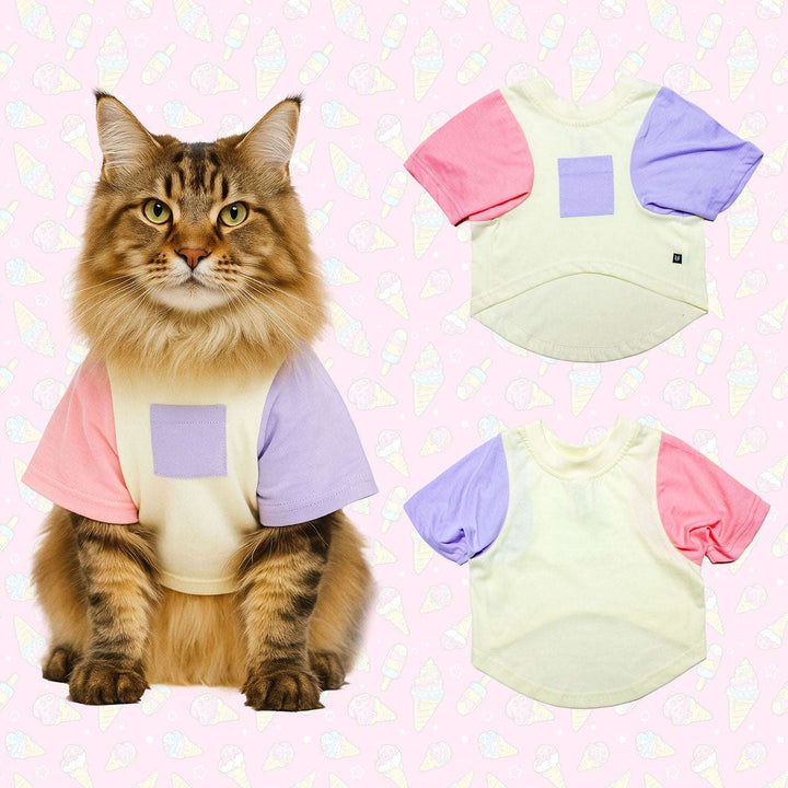 Candy Floss Treat Pocket Cat Tee