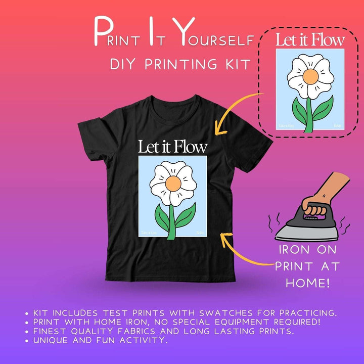 Ruse DIY Print-At-Home Unisex Black T-Shirt – “Let It Flow”