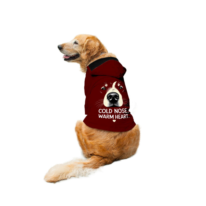 "Cold Nose, Warm Heart" Printed Dog Hoodie Jacket