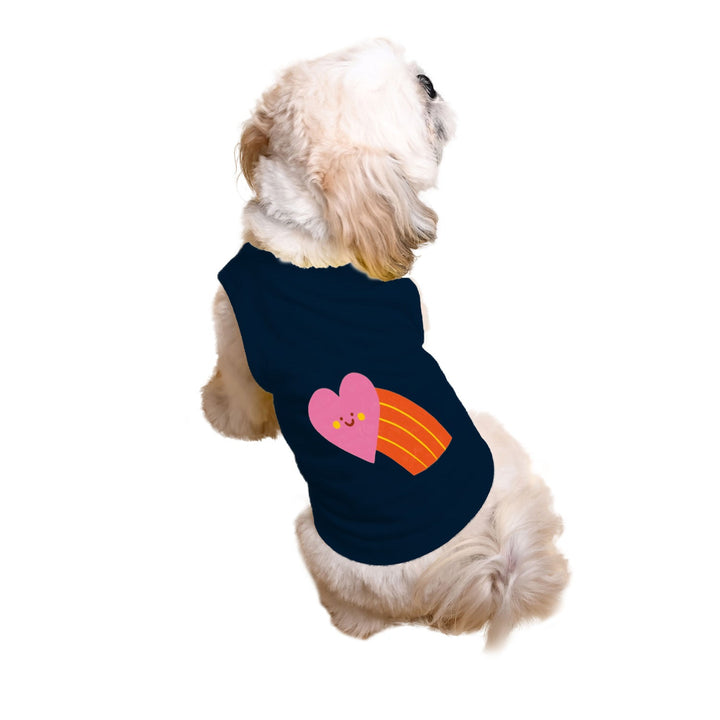 "Smiley Heartbow" Printed Tank Dog Tee
