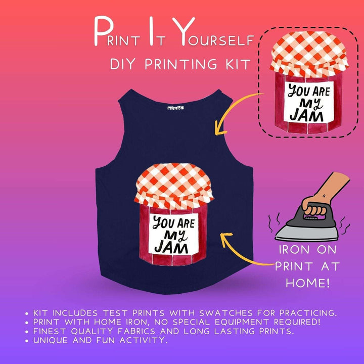 Ruse DIY Print-At-Home Dog T-Shirt (Navy) – “You Are My Jam”