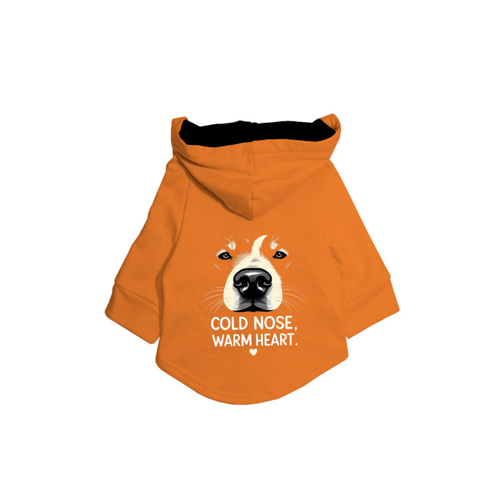 "Cold Nose, Warm Heart" Printed Dog Hoodie Jacket