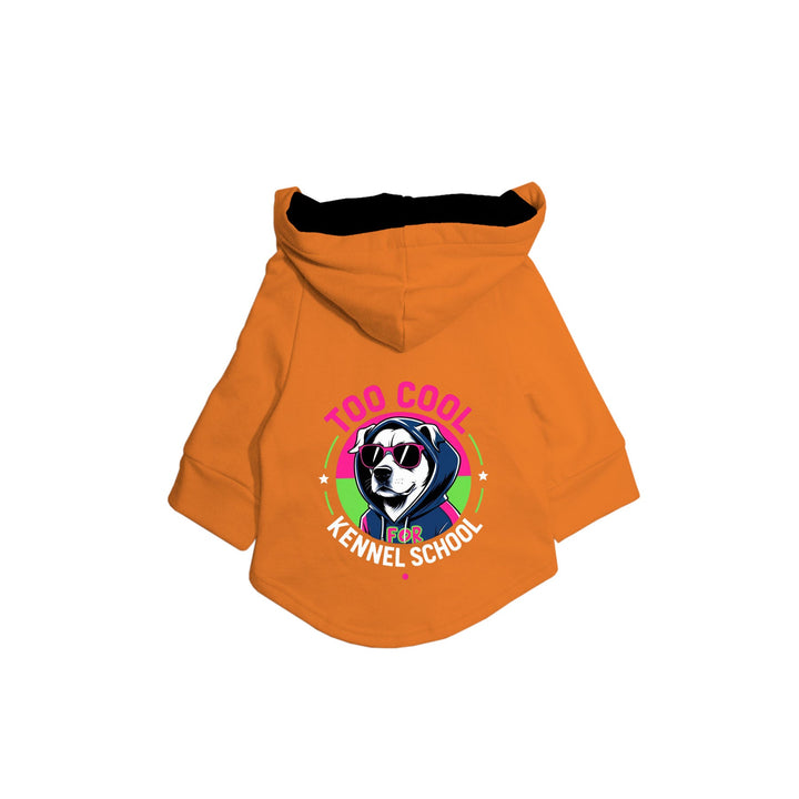 "Too Cool For Kennel School" Printed Dog Hoodie Jacket