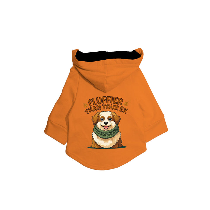 "Fluffier Than Your Ex" Printed Dog Hoodie Jacket