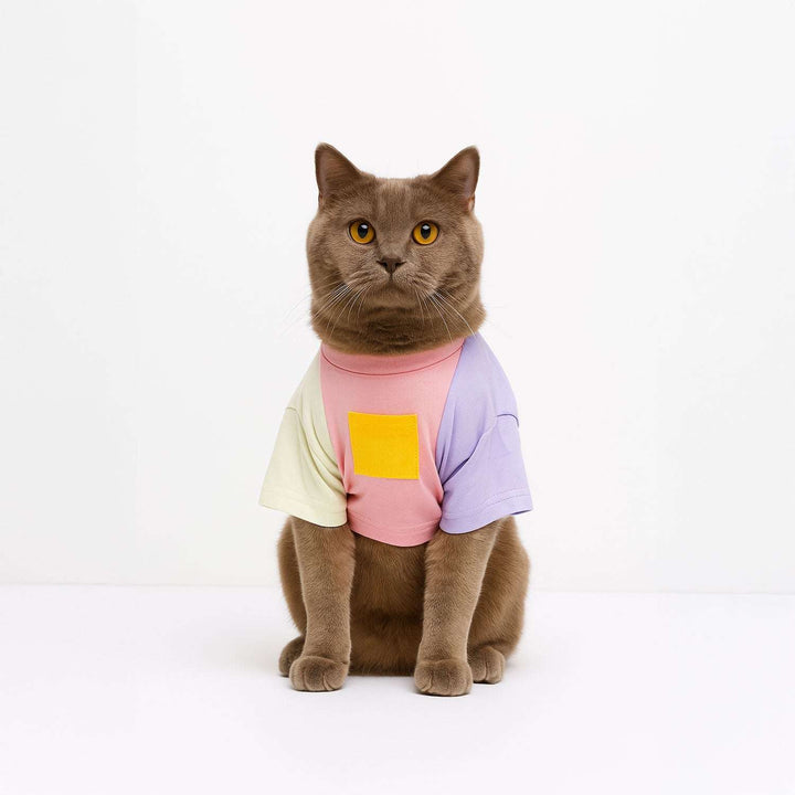 Candy Floss Treat Pocket Cat Tee