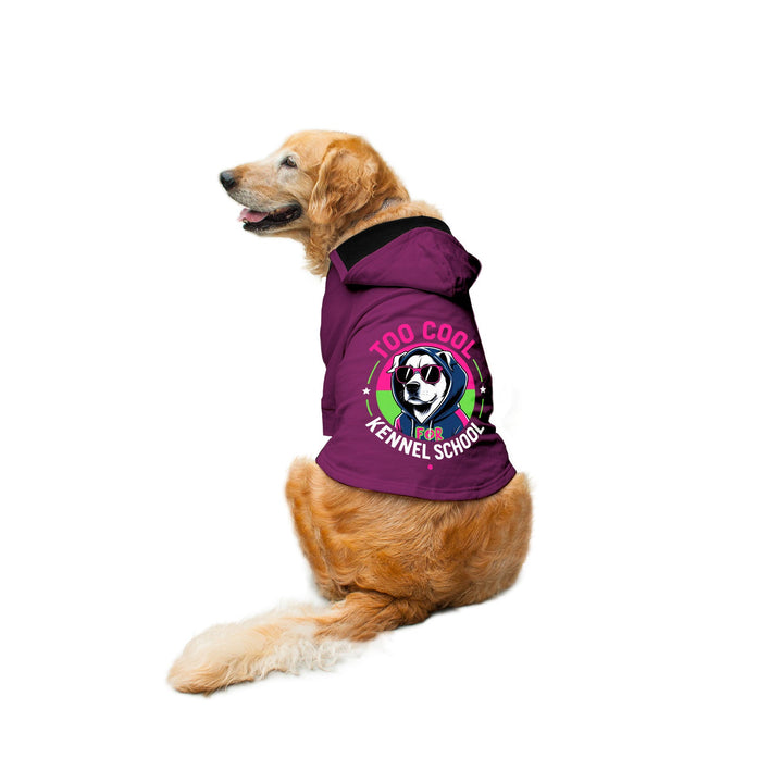 "Too Cool For Kennel School" Printed Dog Hoodie Jacket