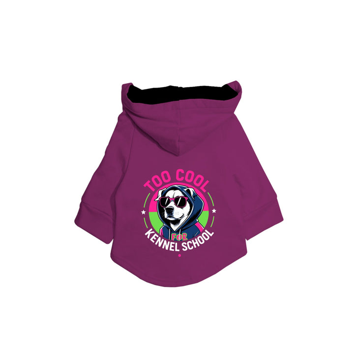 "Too Cool For Kennel School" Printed Dog Hoodie Jacket