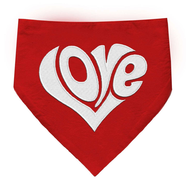 "Love Patch" Printed Cat Bandana with Anti Chafing Elastic