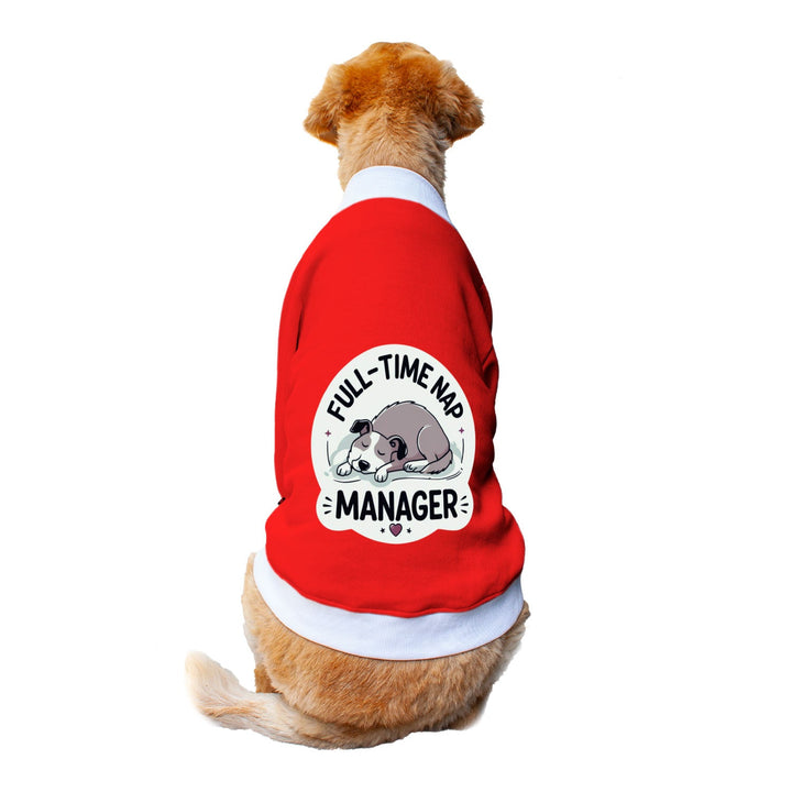 Ruse 'Basics' "Nap Manager" Printed Crew Neck Full Sleeve Sweatshirt For Dogs