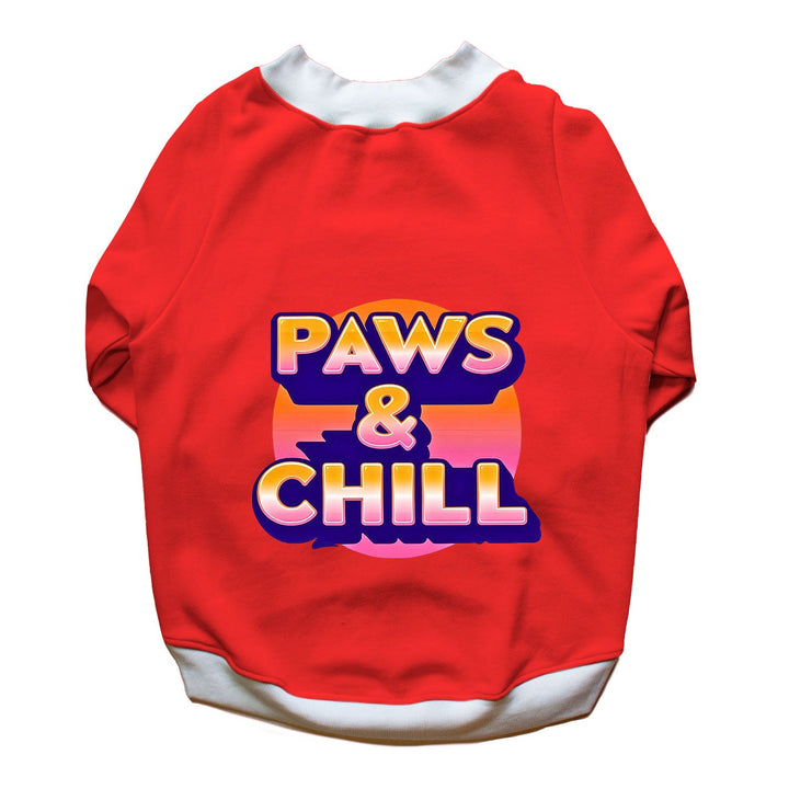 Ruse 'Basics' "Paws and Chill" Printed Crew Neck Full Sleeve Sweatshirt For Dogs