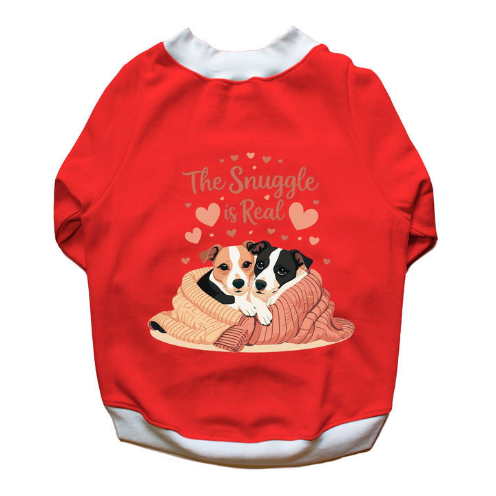 Ruse 'Basics' "The 'Snuggle' is Real" Printed Crew Neck Full Sleeve Sweatshirt For Dogs