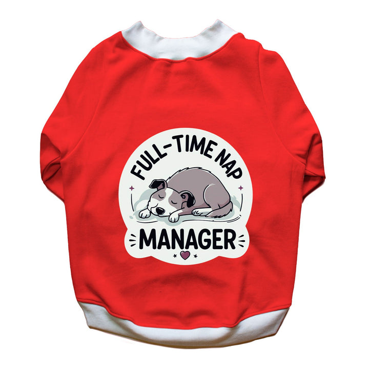Ruse 'Basics' "Nap Manager" Printed Crew Neck Full Sleeve Sweatshirt For Dogs