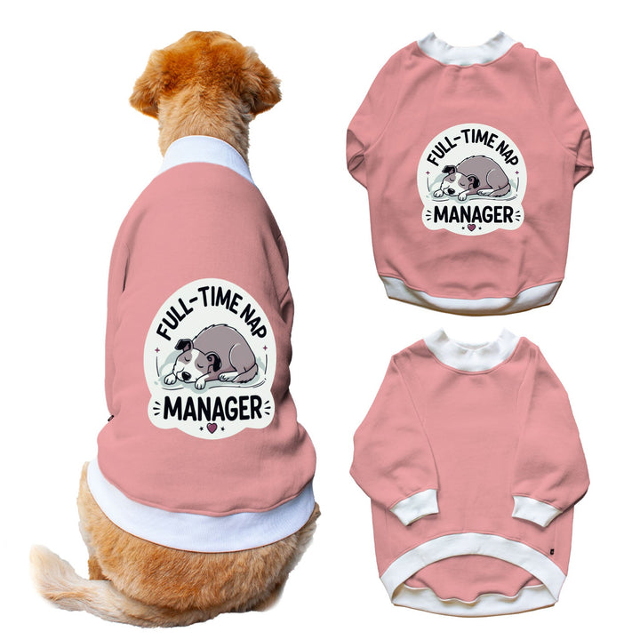 Ruse 'Basics' "Nap Manager" Printed Crew Neck Full Sleeve Sweatshirt For Dogs