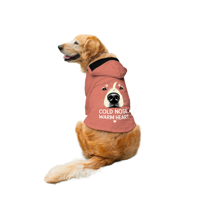"Cold Nose, Warm Heart" Printed Dog Hoodie Jacket