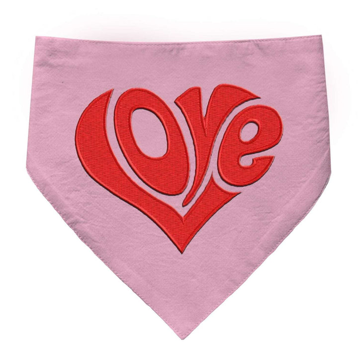 "Love Patch" Printed Cat Bandana with Anti Chafing Elastic